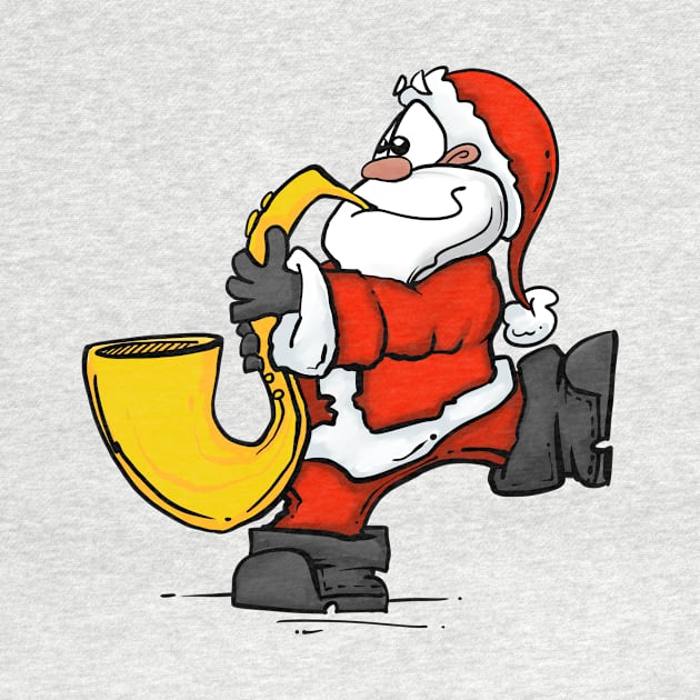 Saxophone santa by Creativelyhamish